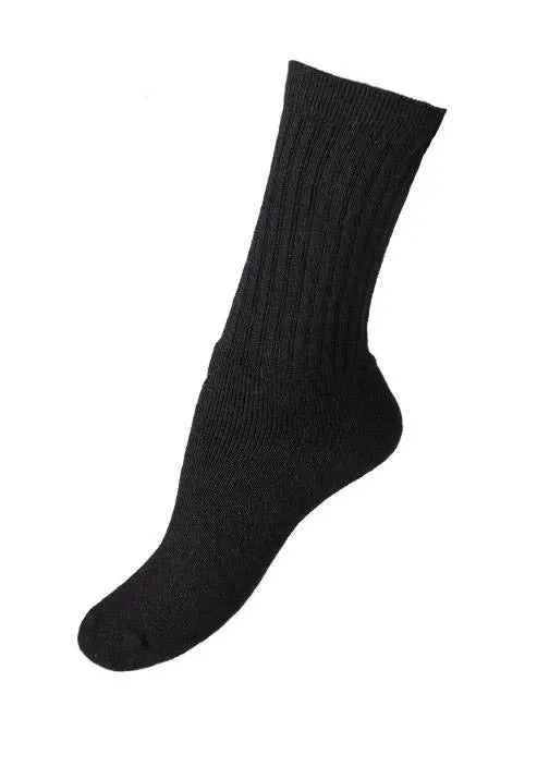 Alpaca Crew Socks - Black