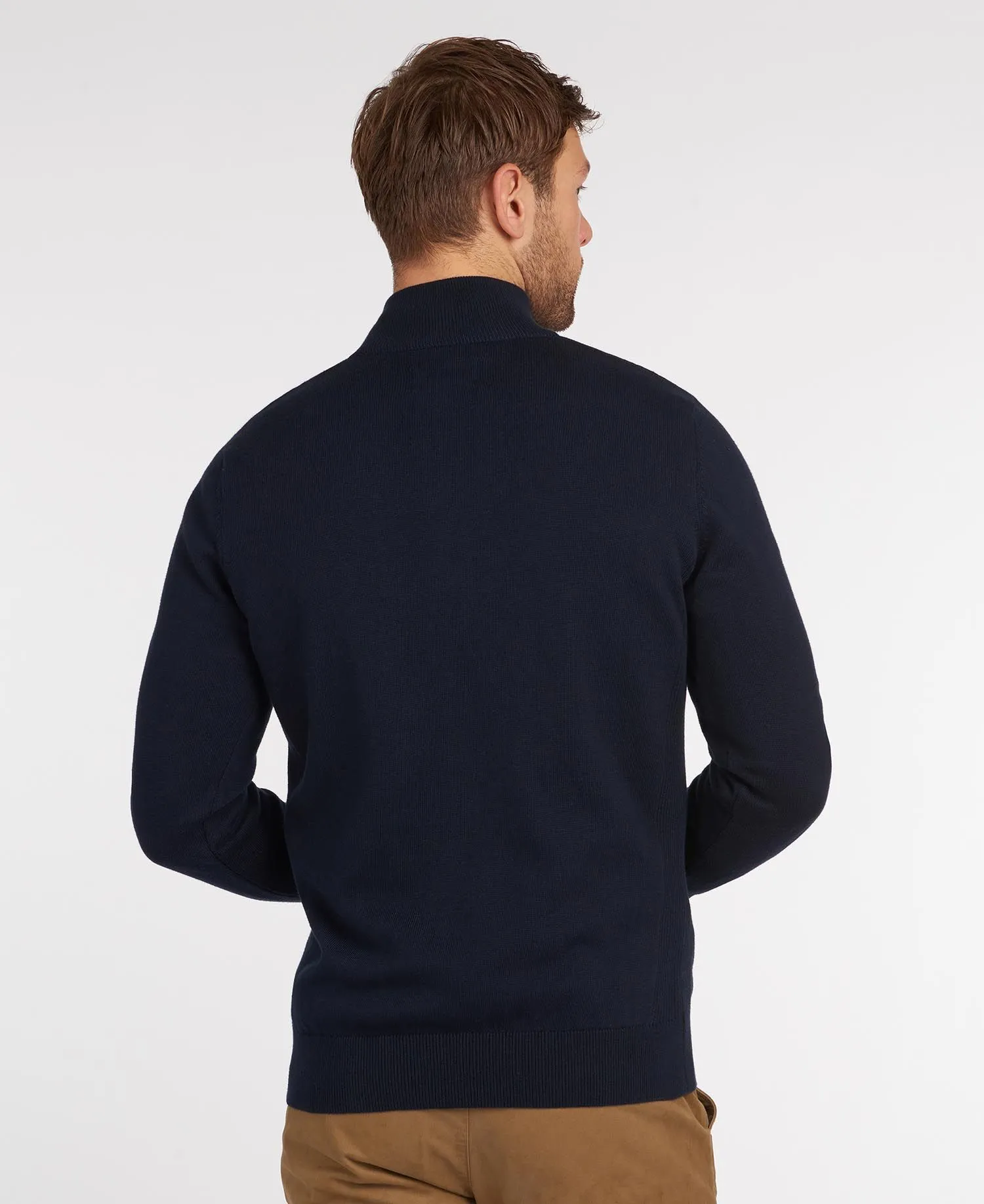 Barbour Men's Cotton Half Zip Sweater - Navy