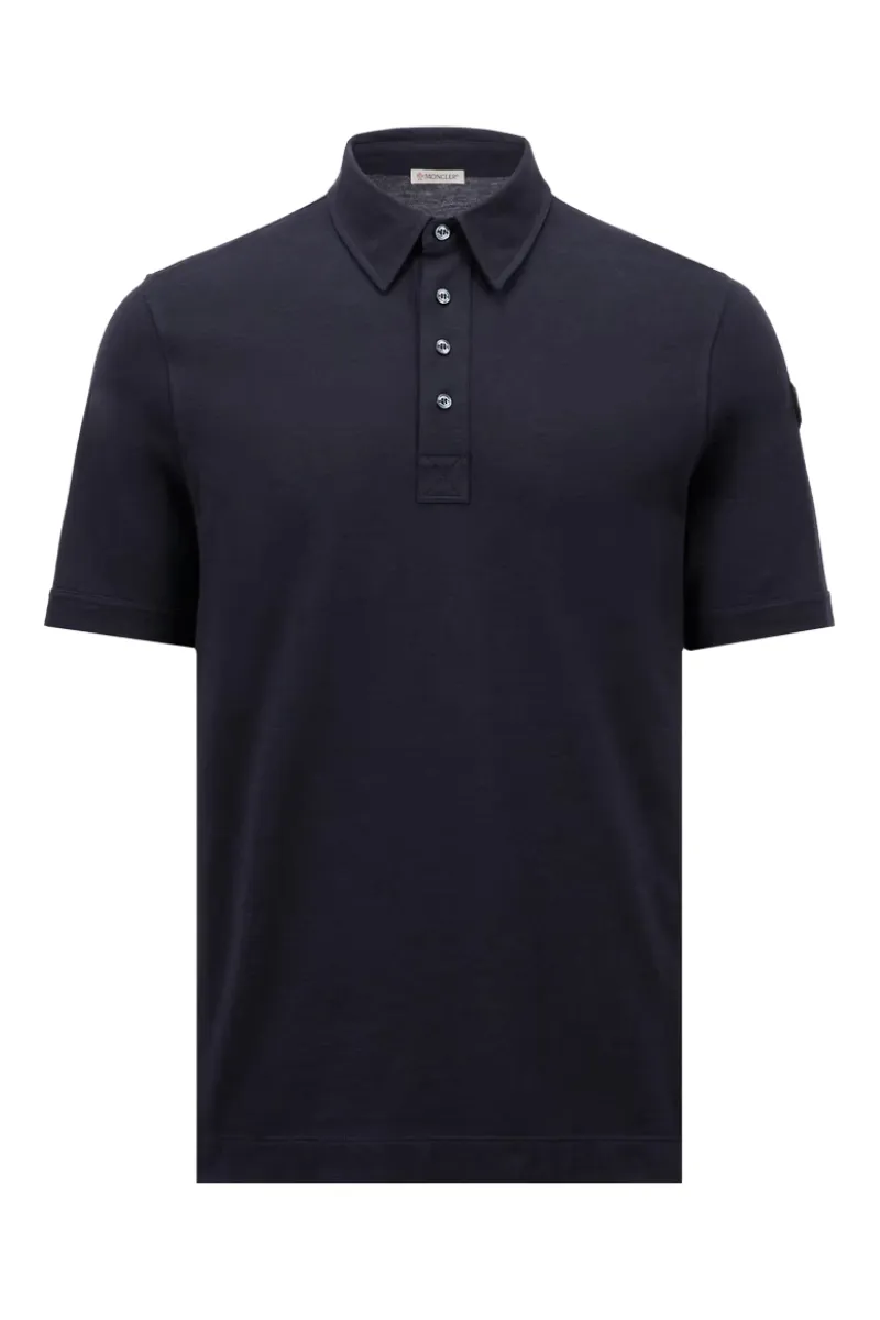 Leather Logo Patch Polo