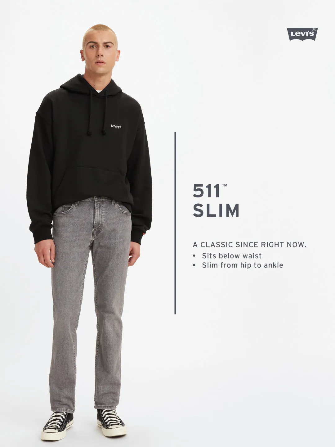 Men's 511 Black Slim Fit Chinos LEVI'S