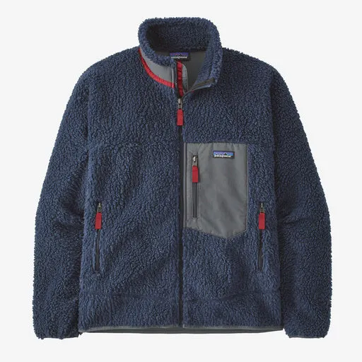 Patagonia Men's Classic Retro-X Fleece Jacket - New Navy w/Wax Red