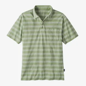 Patagonia Men's Cotton in Conversion Lightweight Polo Shirt - Mirror Stripe: Salvia Green