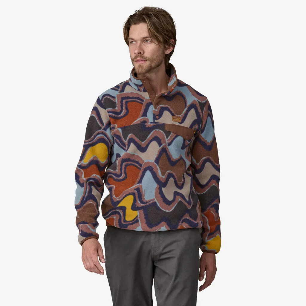 Patagonia Men's Lightweight Synchilla Snap-T Fleece Pullover - Currents: Dulse Mauve