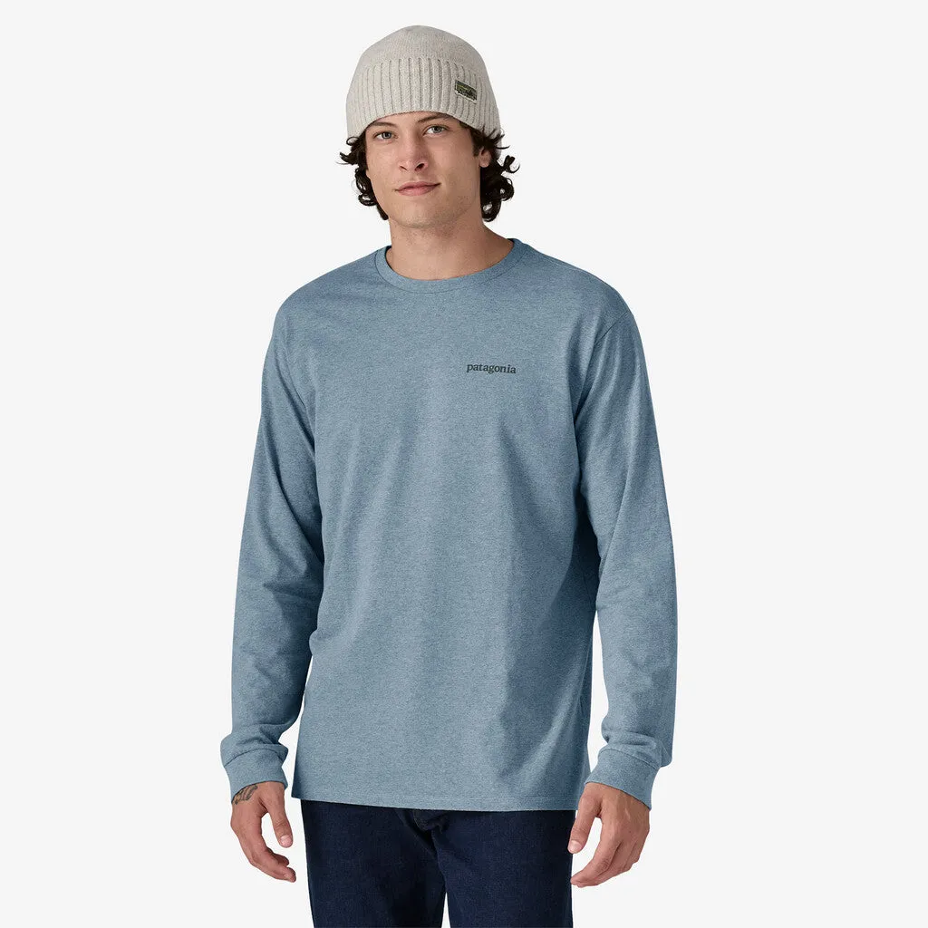 Patagonia Men's Long-Sleeved Line Logo Ridge Responsibili-Tee - Thermal Blue