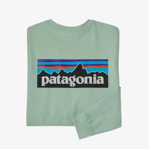 Patagonia Men's Long-Sleeved P-6 Logo Responsibili-Tee - Tea Green