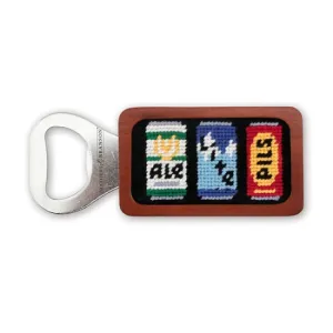Smathers & Branson Beer Cans Needlepoint Bottle Opener