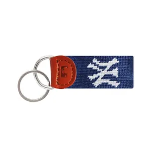 Smathers & Branson New York Yankees Needlepoint Key Fob - Navy