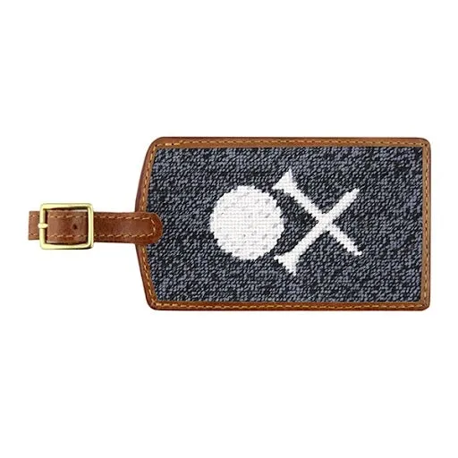 Smathers & Branson Scratch Golf Needlepoint Luggage Tag - Heathered Black