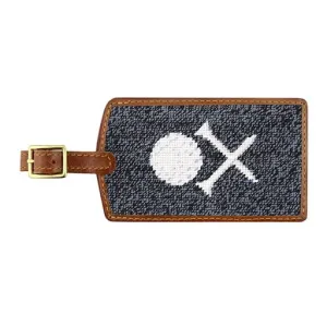 Smathers & Branson Scratch Golf Needlepoint Luggage Tag - Heathered Black