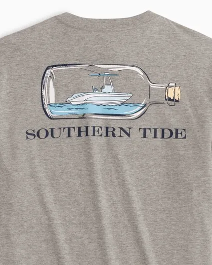 Southern Tide Boat in a Bottle T-Shirt - Heather Grey