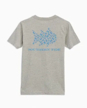 Southern Tide Kids Crabby Skipjack Fill Heather T-Shirt - Heather Light Grey