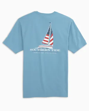 Southern Tide Men's American Sloop Sail T-shirt - Heritage Blue