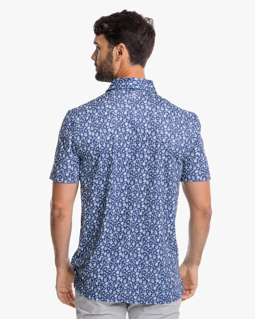 Southern Tide Men's Bad and Boozy Polo Shirt - Aged Denim