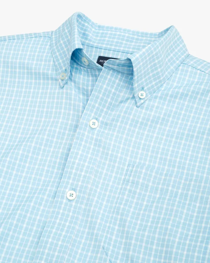 Southern Tide Men's brrr Charleston Beaumont Plaid Intercoastal Sport Shirt - Rain Water
