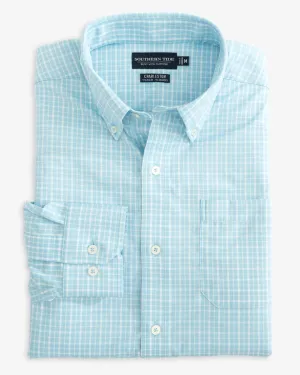 Southern Tide Men's brrr Charleston Beaumont Plaid Intercoastal Sport Shirt - Rain Water