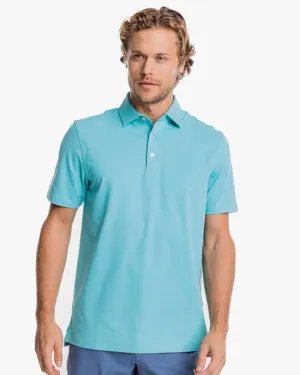 Southern Tide Men's brrr-eeze Heather Performance Polo Shirt - Heather Tidal Wave