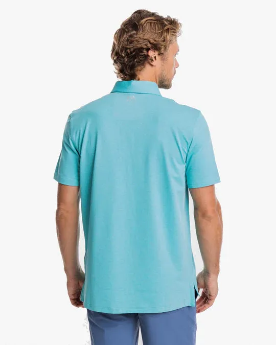 Southern Tide Men's brrr-eeze Heather Performance Polo Shirt - Heather Tidal Wave