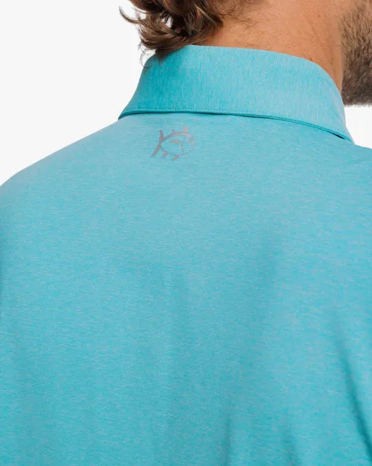 Southern Tide Men's brrr-eeze Heather Performance Polo Shirt - Heather Tidal Wave