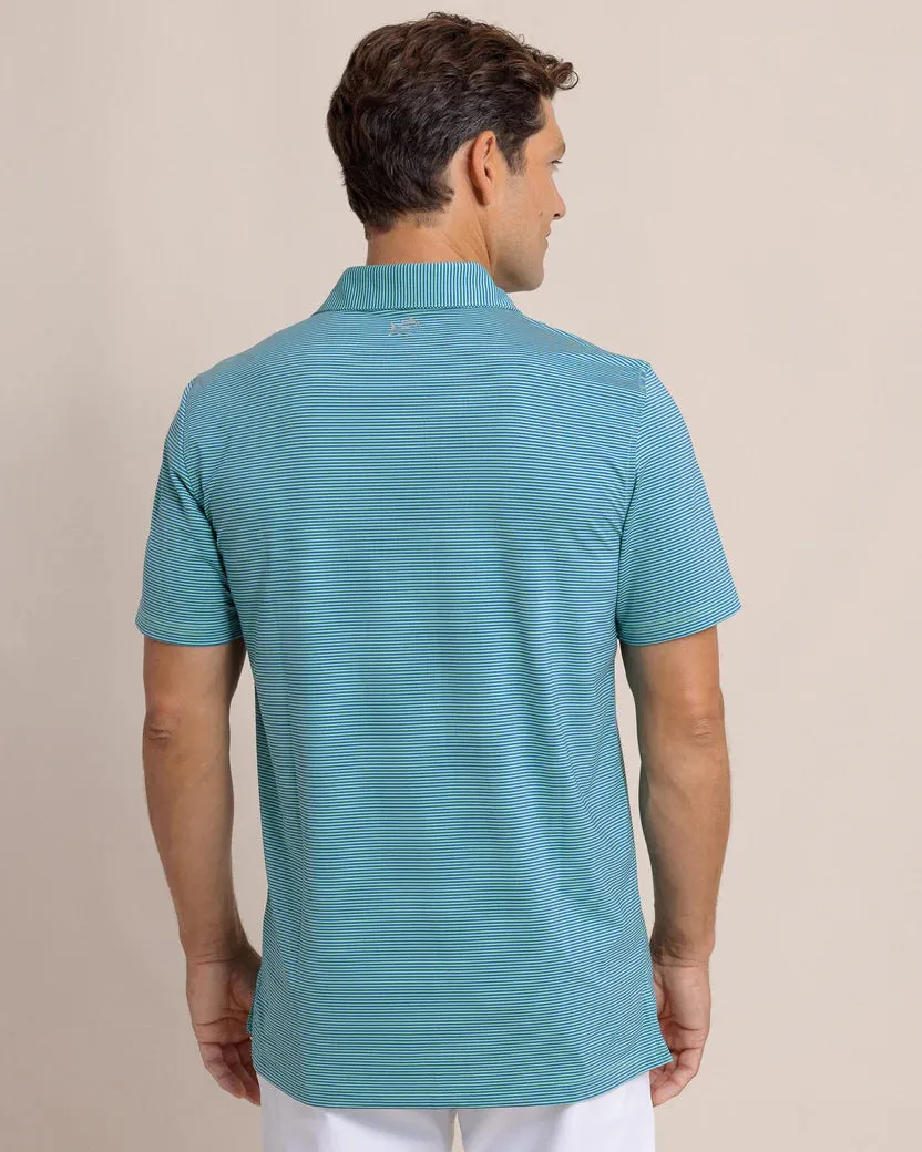 Southern Tide Men's brrr-eeze Meadowbrook Stripe Polo - Parakeet