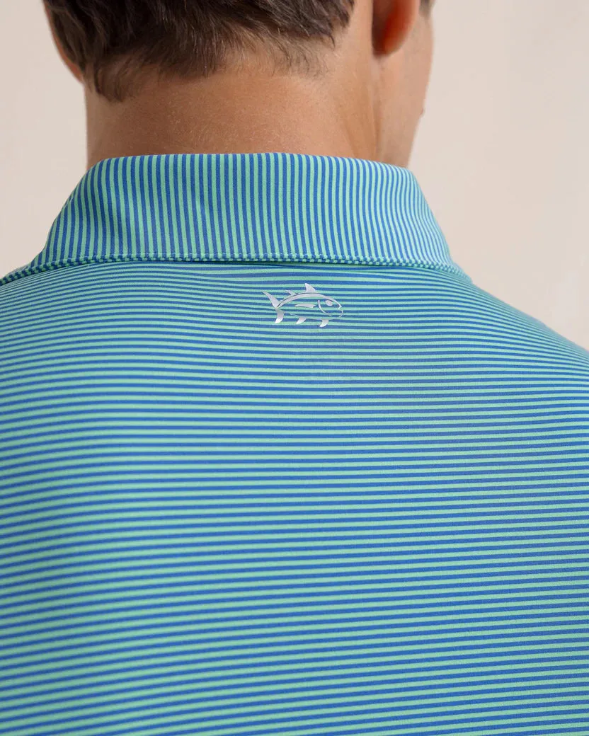 Southern Tide Men's brrr-eeze Meadowbrook Stripe Polo - Parakeet