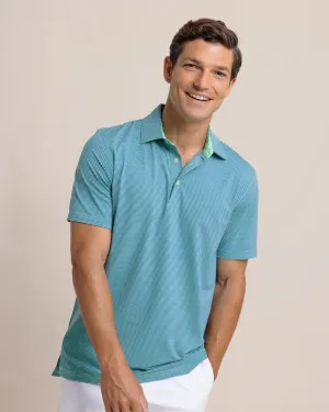 Southern Tide Men's brrr-eeze Meadowbrook Stripe Polo - Parakeet