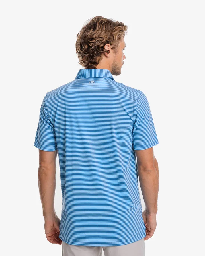 Southern Tide Men's brrr-eeze Shores Striped Performance Polo Shirt - Rain Water