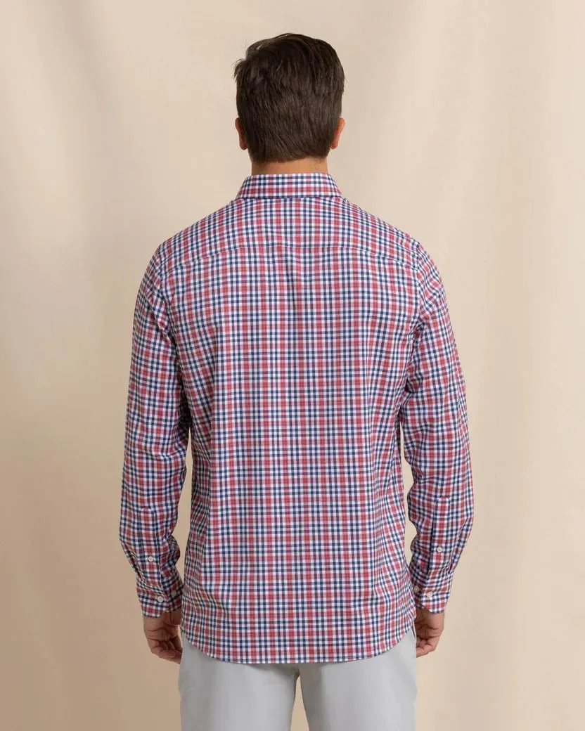 Southern Tide Men's Brrr Intercoastal Haywood Plaid Sport Shirt - Mineral Red