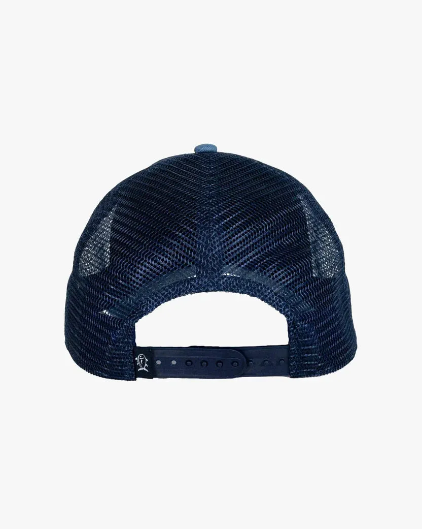 Southern Tide Men's Crab Print Trucker - Blue