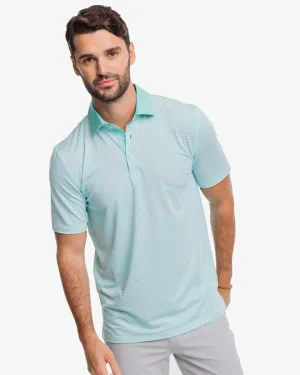 Southern Tide Men's Driver Bowee Stripe Performance Polo Shirt - Baltic Teal