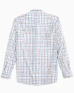 Southern Tide Men's Hartford Plaid Intercoastal Performance Sport Shirt - Sunbaked Sand