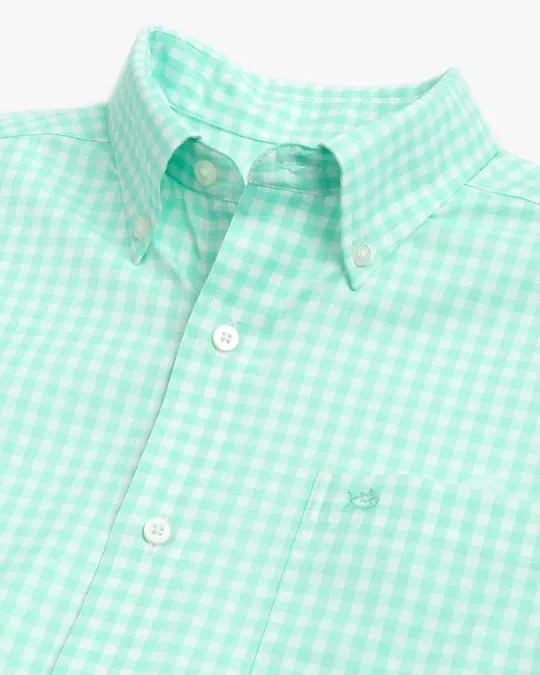 Southern Tide Men's Heather Hartwell Plaid Intercoastal Sport Shirt - Heather Mint