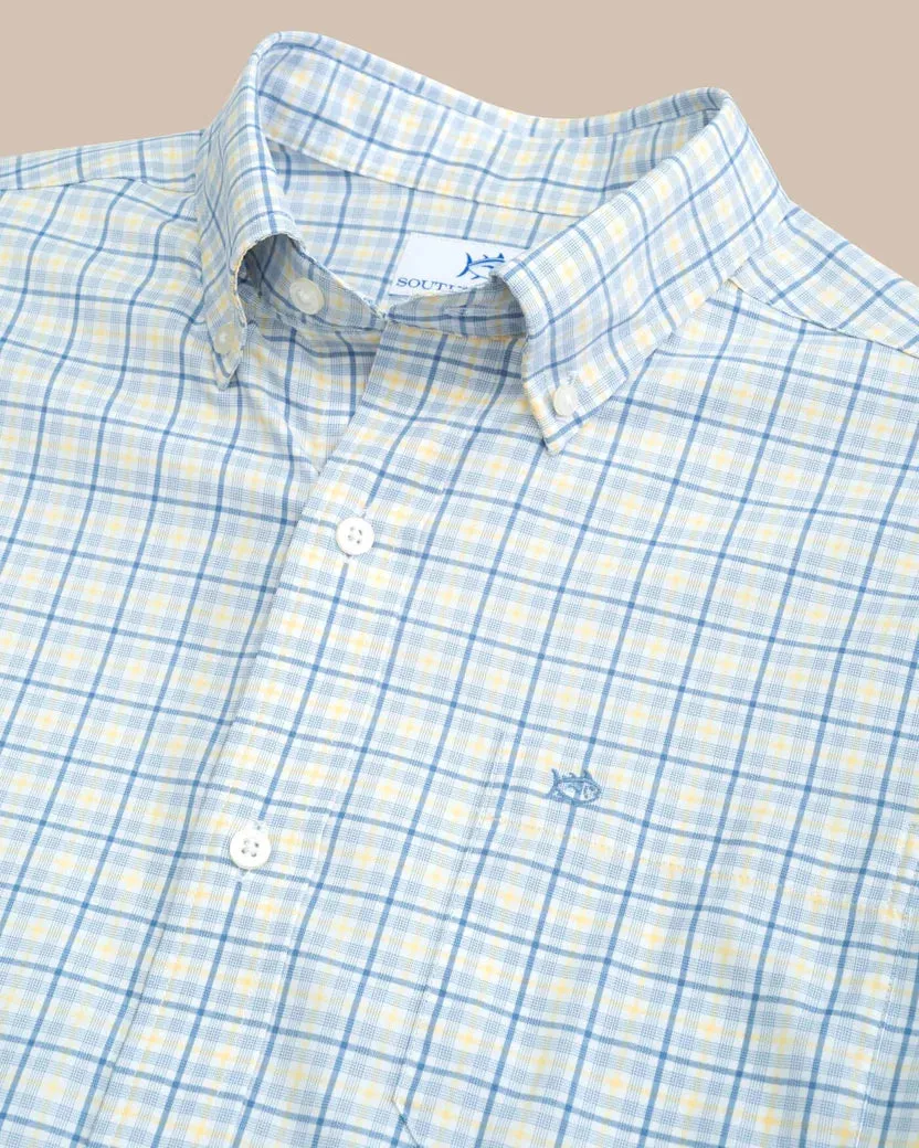 Southern Tide Men's Intercoastal Falls Park Plaid Long Sleeve Sport Shirt - Coronet Blue