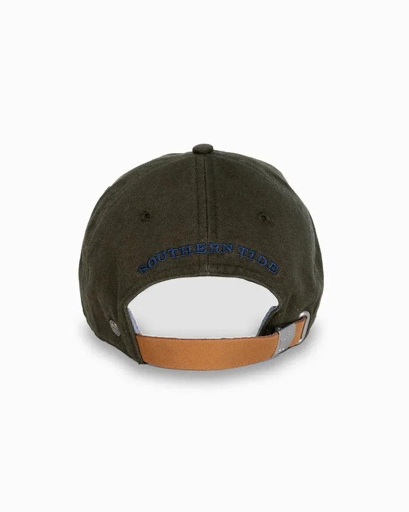 Southern Tide Men's Mini Skipjack Leather Strap Hat - Forest