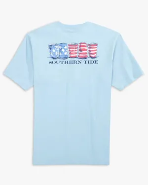 Southern Tide Men's Patriotic Party T-shirt - Clearwater Blue