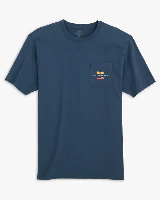 Southern Tide Men's Tri Sailboat T-Shirt - Aged Denim