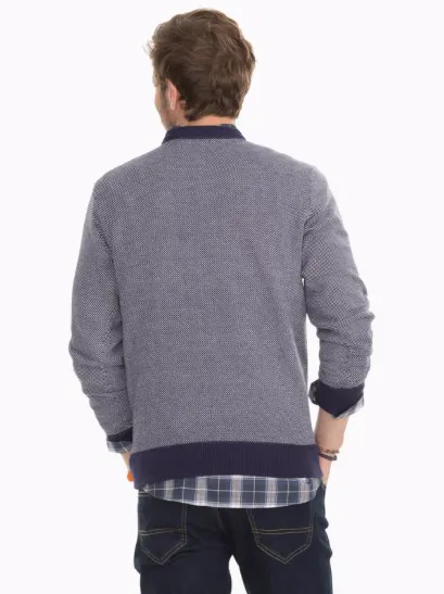Southern Tide Pacific Highway Twill Crewneck Sweater - True Navy