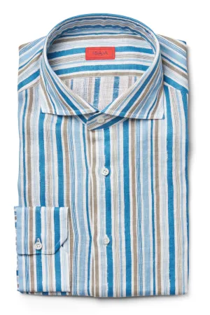 Striped Linen Sport Shirt