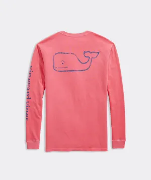 Vineyard Vines Garment Dyed Vintage Whale Long-Sleeve Pocket Tee - Lobster Reef