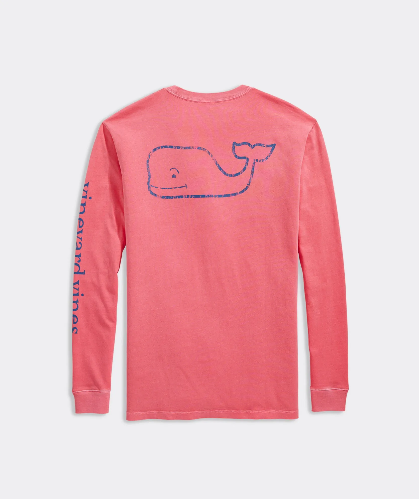 Vineyard Vines Garment Dyed Vintage Whale Long-Sleeve Pocket Tee - Lobster Reef