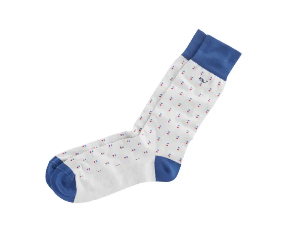 Vineyard Vines Lobster Buoy Pima Cotton Socks - Stone