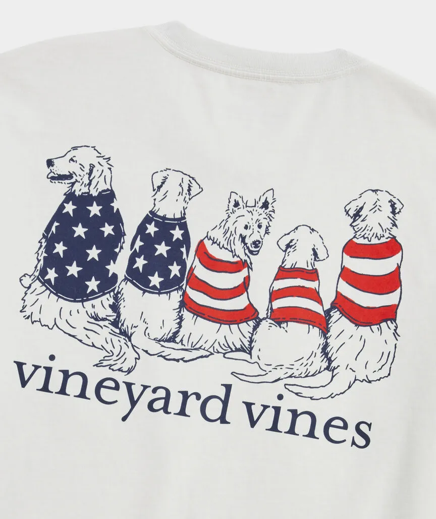 Vineyard Vines Men's Americana Dogs Short-Sleeve Tee - Stone