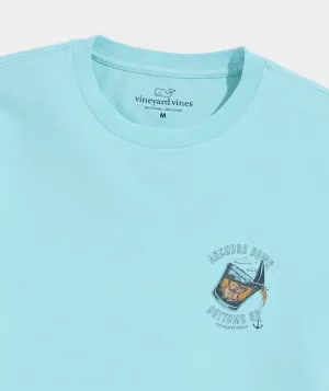 Vineyard Vines Men's Anchors Down Bottoms Up Short-Sleeve Tee - Aqua Haze