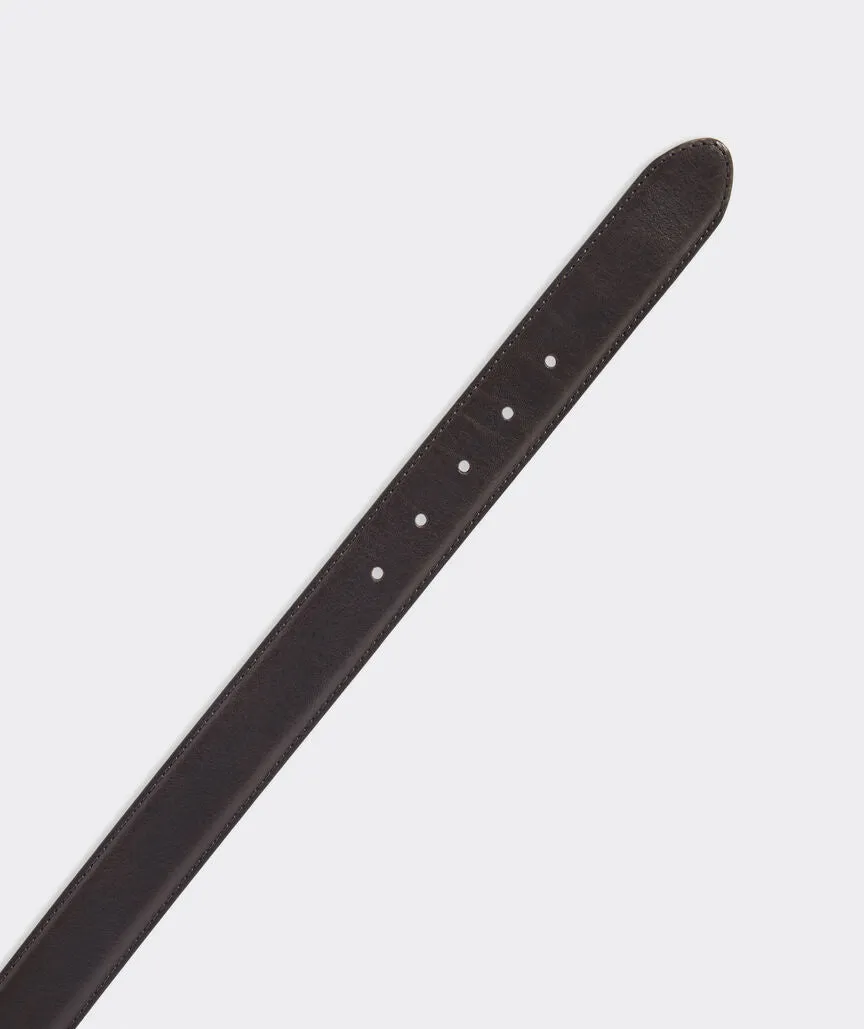 VIneyard Vines Men's Elevated Leather Belt - Log Cabin