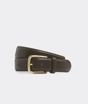 VIneyard Vines Men's Elevated Leather Belt - Log Cabin