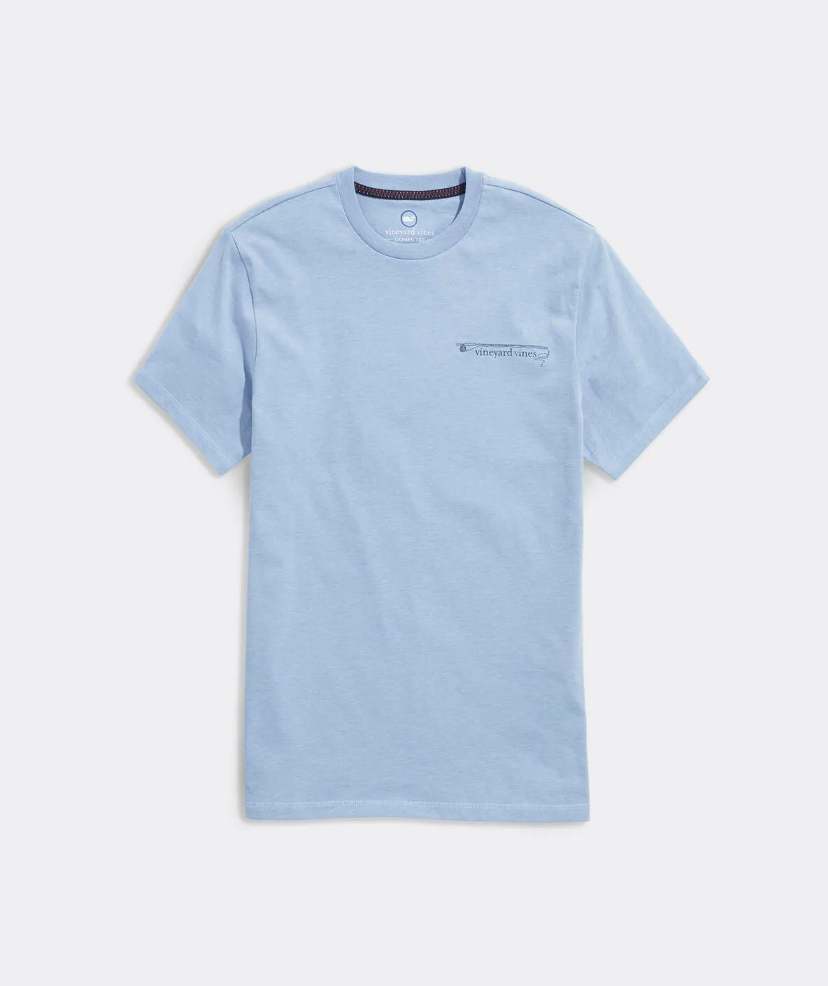 Vineyard Vines Men's Fly Rod Logo Box Dunes Tee - Morning Mist Heather