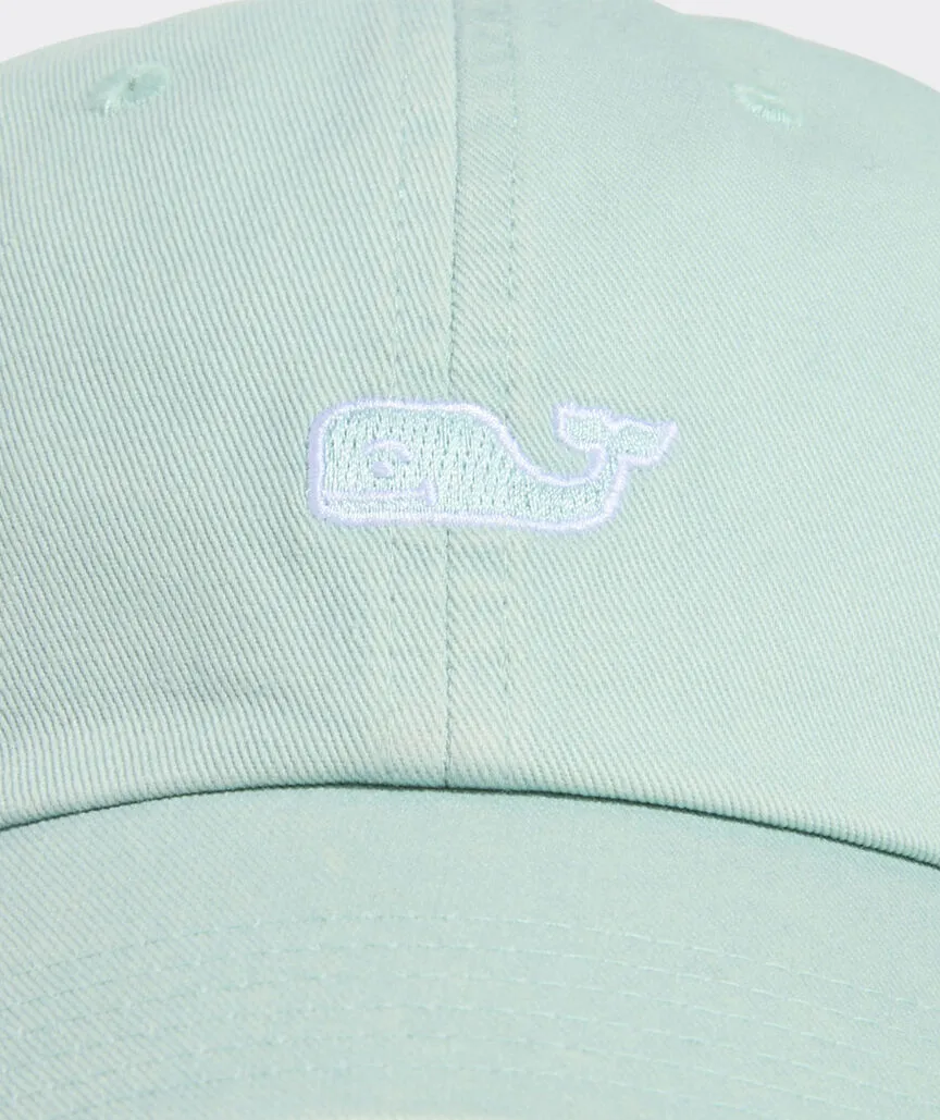Vineyard Vines Men's Garment-Washed Classic Whale Baseball Hat - Aqua Haze