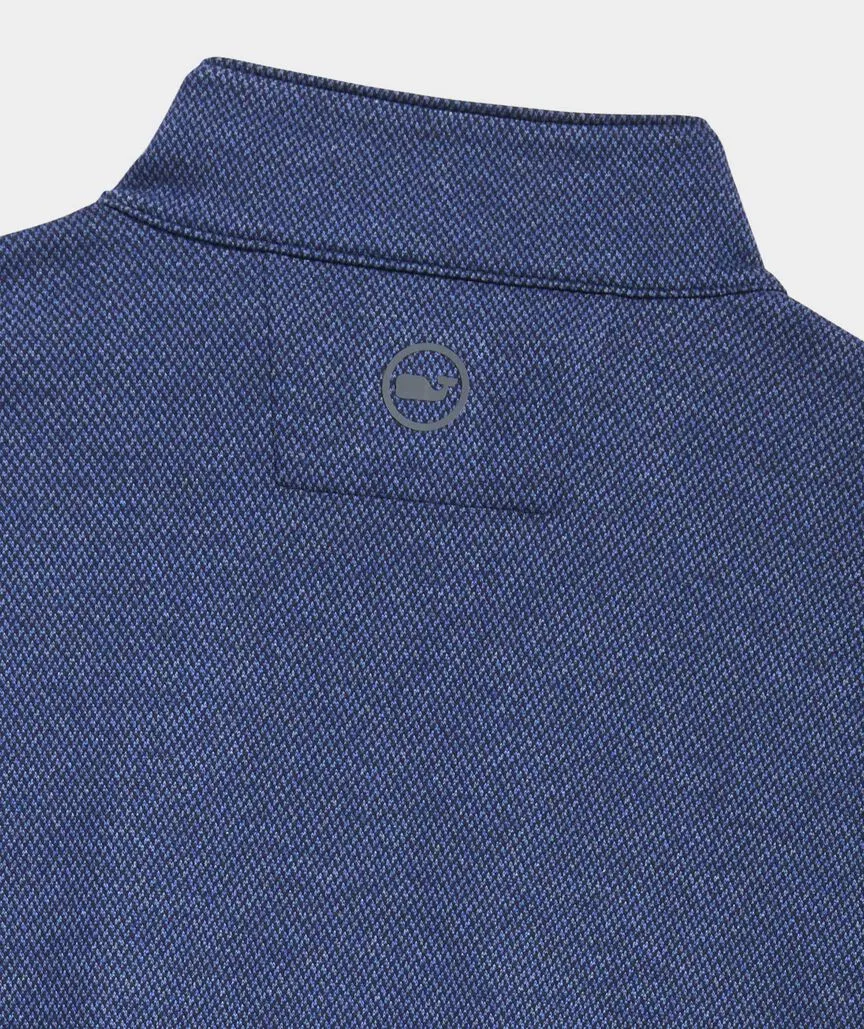 Vineyard Vines Men's Herringbone Bluffs Performance Quarter-Zip - Nautical Navy