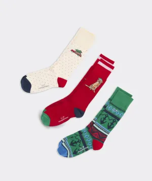 Vineyard Vines Men's Holiday Icons 3-Pack Socks - Multi