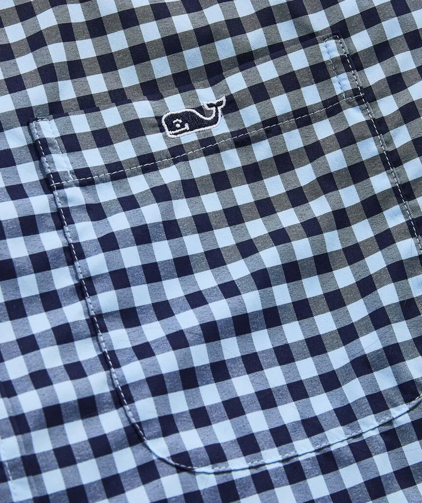 Vineyard Vines Men's On-The-Go Nylon Gingham Shirt - Jake Blue GNG