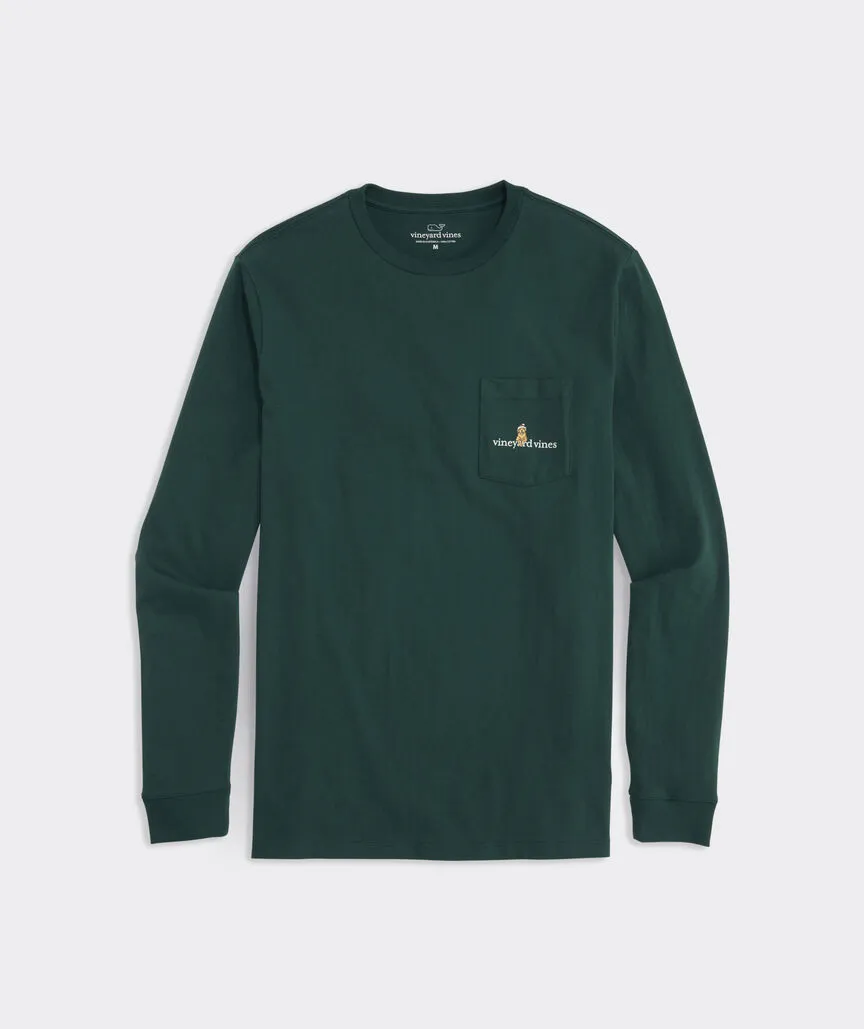 Vineyard Vines Men's Sleigh Dogs Long-Sleeve Pocket Tee - Charleston Green